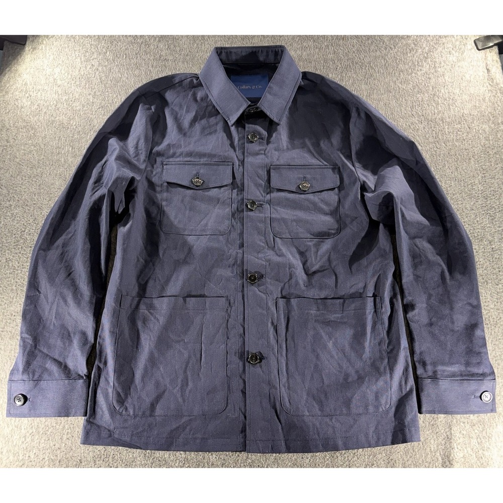 Collars and Co Blazer Shirt Men's XL Maverick Chore Linen Collared NWOT